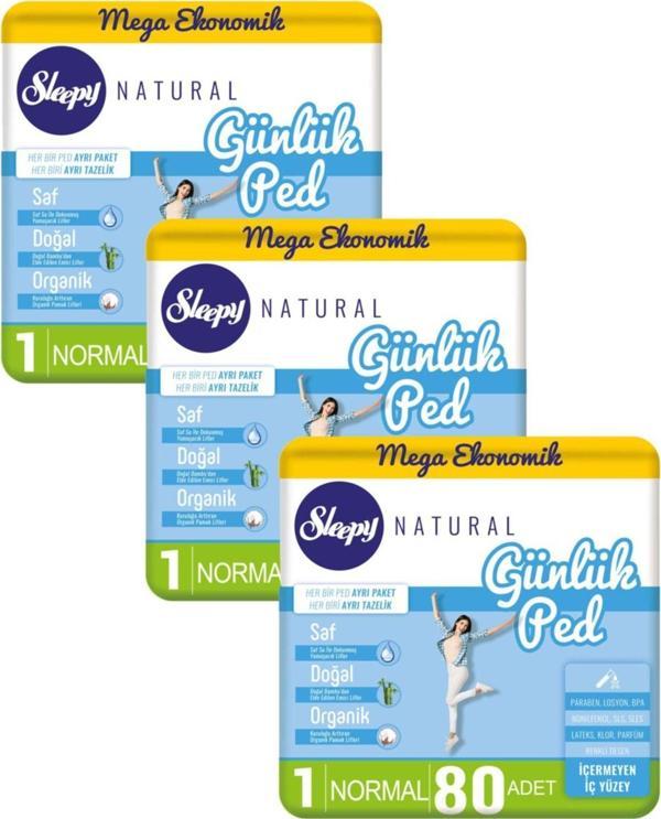 Sleepy Natural Günlük Ped Normal  240 Ped - Image 1