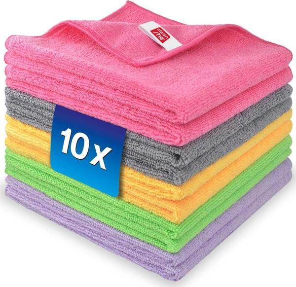 Cleanshe Klasik Seri Temizlik Mikrofiber Temizlik Bezii 10'lu Set 40x40 - Image 1