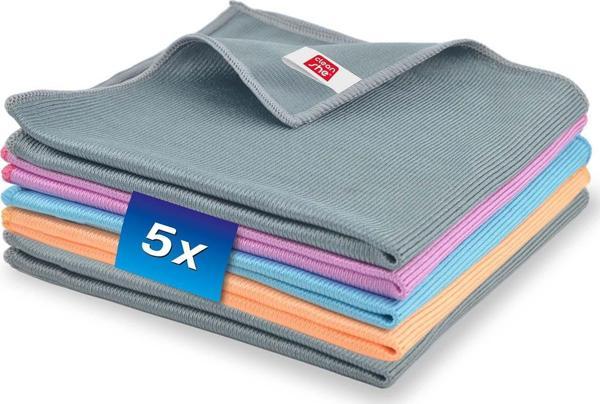 Cleanshe Premium Mikrofiber Ekstra Kalın Cam Bezi 5'li Set 40X40 - Image 1