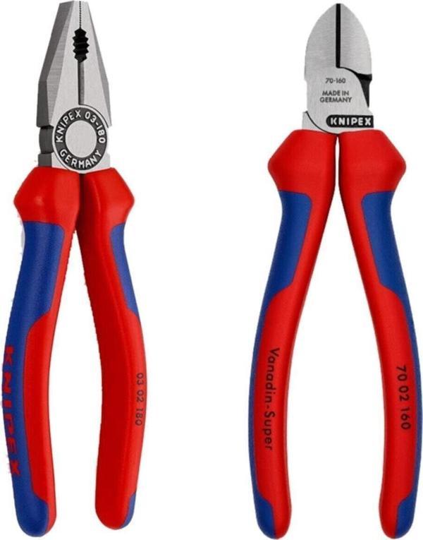Knipex 0302180 Pense ve 7002160 Yan Keski - Image 1