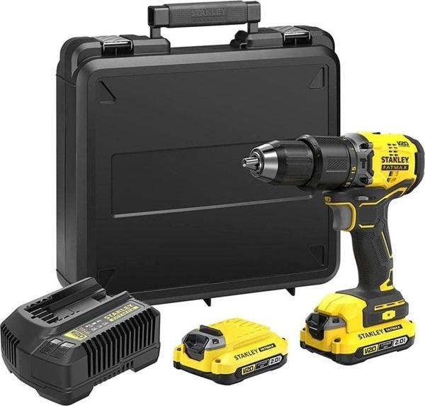 Stanley Sbd715d2k 18v 2.0ah V20 Li-ion Çift Akülü Kömürsüz Darbeli Matkap Ve Vidalama - Image 1