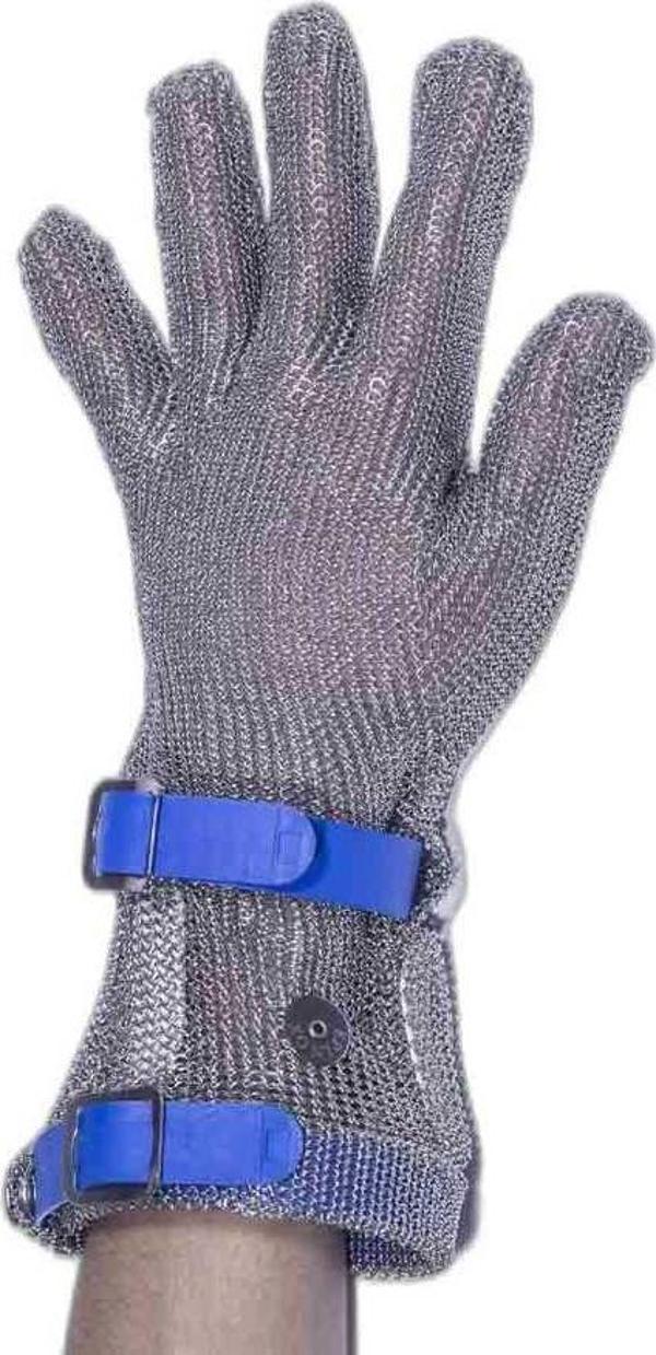 Çelik Eldiven Uzun 8 Cm Mavi (L) - Image 1