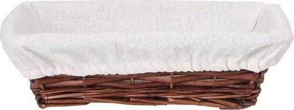 Hasır Bezli Dikdörtgen Sepet 24 Cm - Image 1