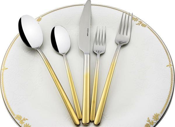 Mikasa Moor Dolce Gold 90 Parça Çatal Kaşık Bıçak Seti - Image 1
