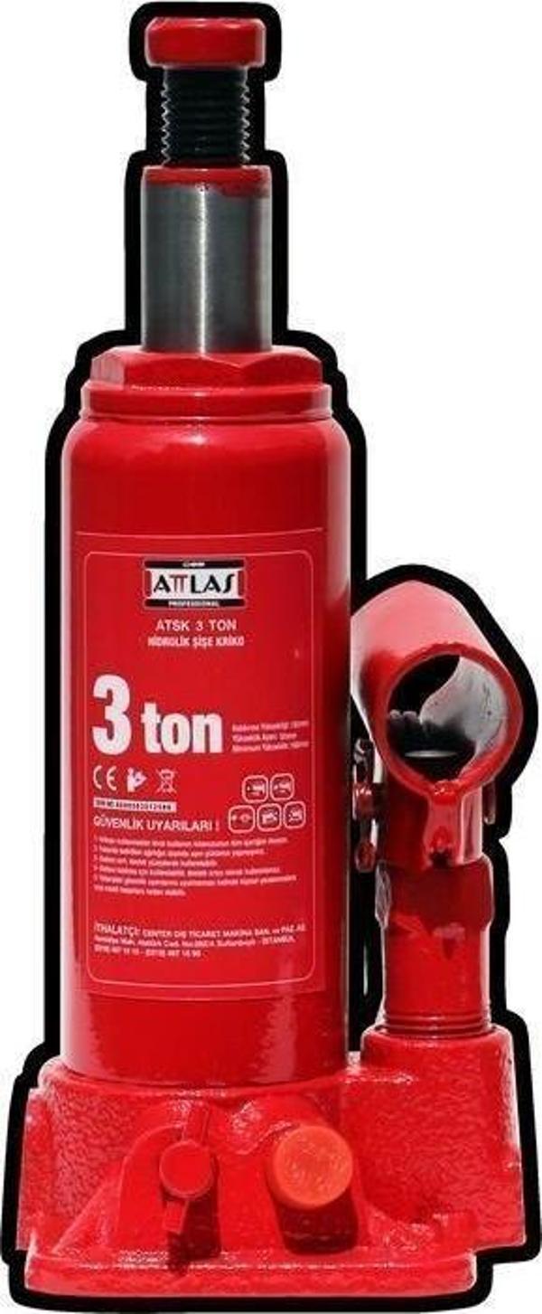 Attlas ATSK 3 Ton Hidrolik Şişe Kriko - A1201002 - Image 1