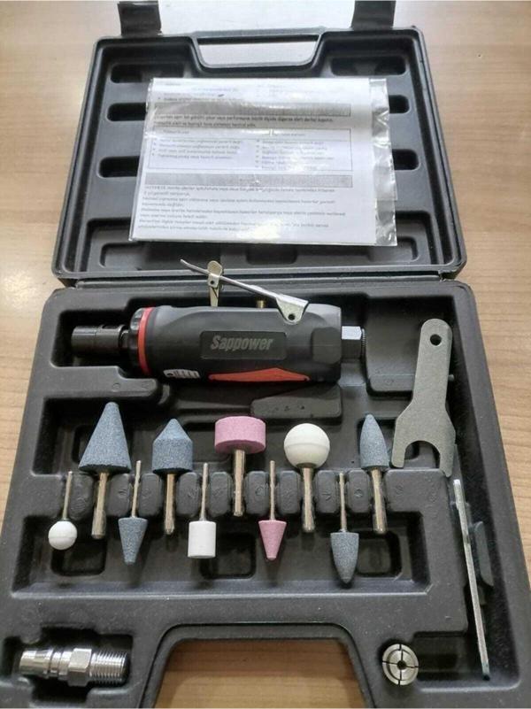 SAPPOWER Havalı Taşlama Havalı Kalıpçı Taşlama Seti Dg-3k 2 Yıl - Image 1