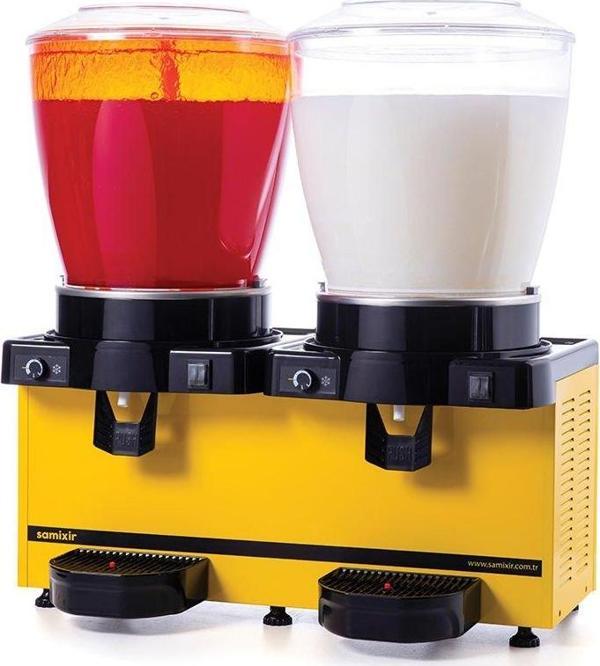 SAMIXIR Panoramik 22 Twin Fıskiyeli ve Karıştırıcılı Soğuk İçecek Dispenseri 22 L + 22 L SM44.AY - Image 1