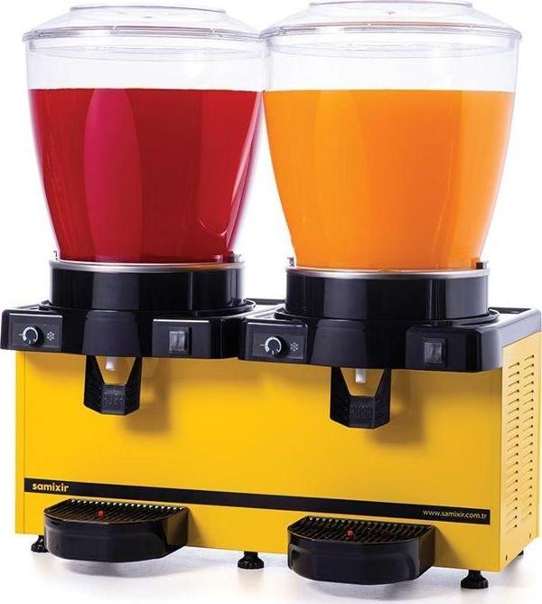SAMIXIR Panoramik 22 Twin Karıştırıcılı Soğuk İçecek Dispenseri 22 L + 22 L MM44.AY - Image 1