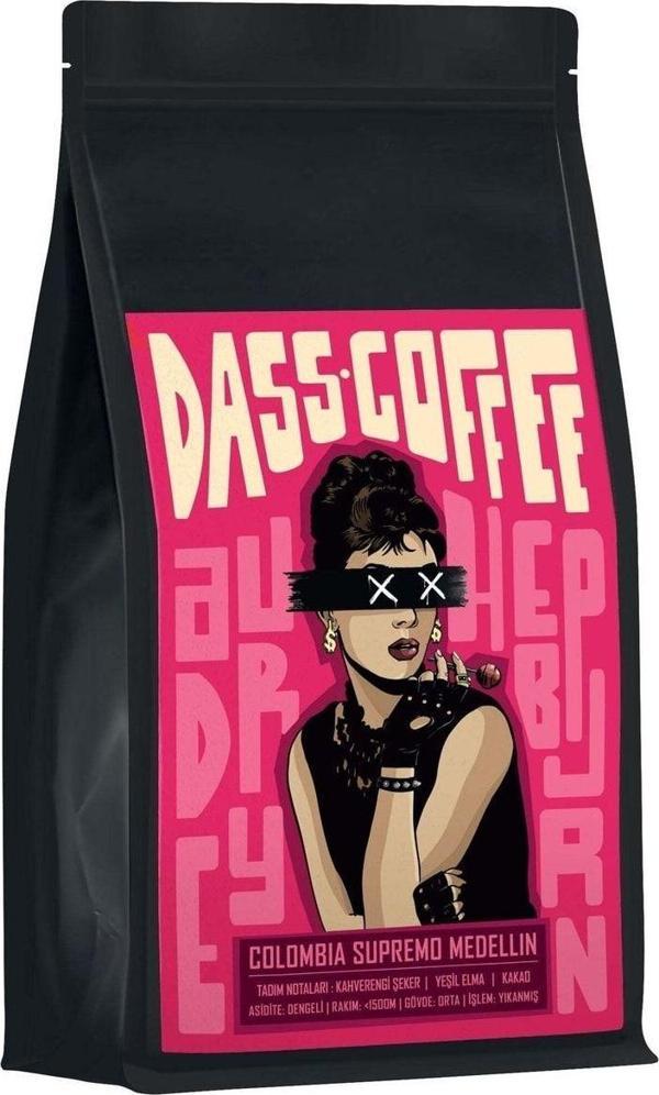 Dass Coffee Kolombiya Medellin Çekirdek Kahve 250Gr - Öğütülmemiş - Image 1