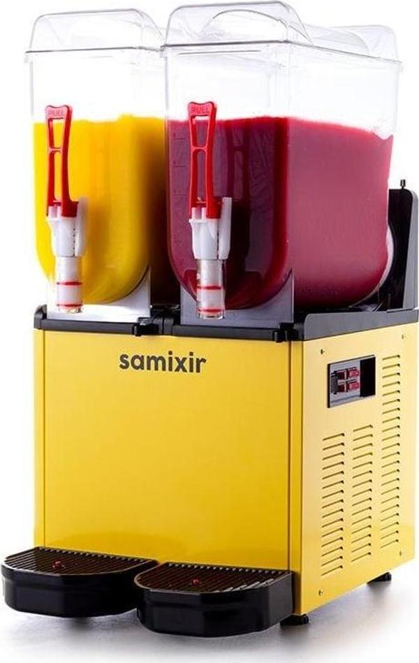 SAMIXIR Slush Twin Meyve Suyu Dispenseri 12 L + 12 L LUSH24.Y - Image 1