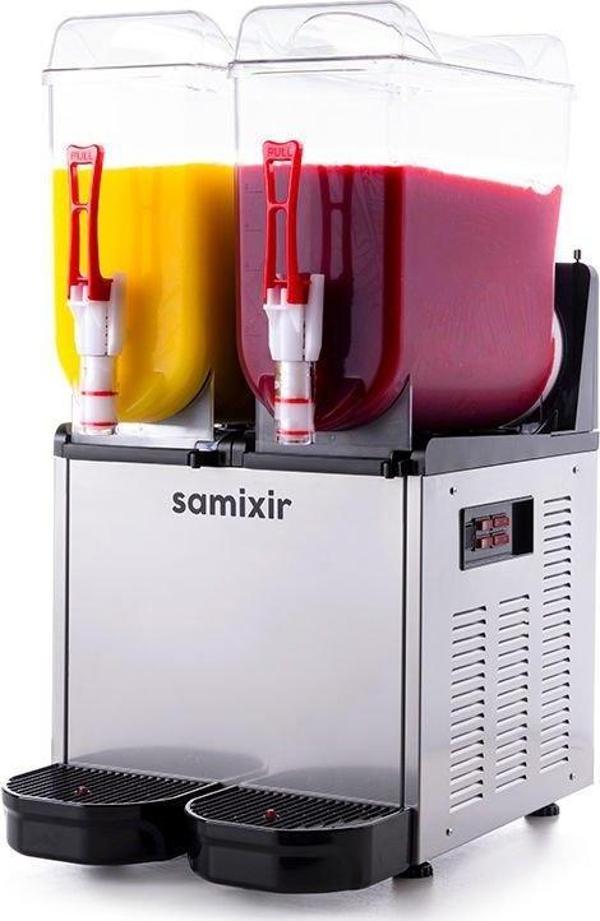 SAMIXIR Slush Twin Meyve Suyu Dispenseri 12 L + 12 L SLUSH24.I - Image 1