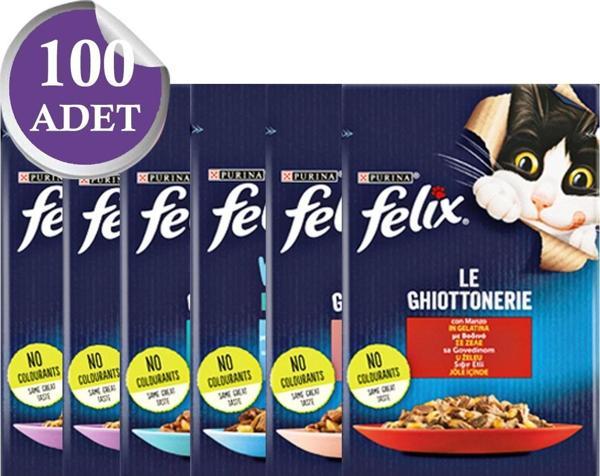 Felix Karışık Paket Pouch Kedi Konservesi 100 x 85 gr - Image 1