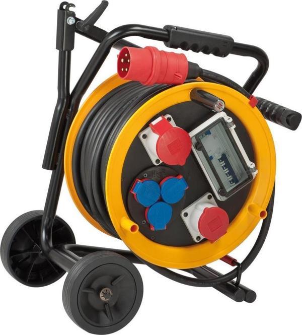 Brennenstuhl Brobusta CEE Girişli IP44 Lisanslı Tekerlikli Dış Mekan Kablo Makarası 30 Metre H07RN-F 5G4 Kablo Kesiti - Image 1