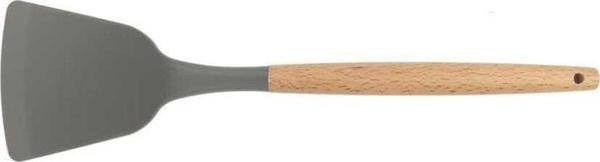 Silikon Servis Spatulası Ahşap Sap - Image 1