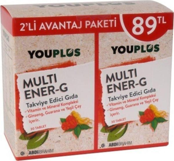 Youplus Multi Ener-G 30 Tablet 1 Alana 1 Hediye - Image 1