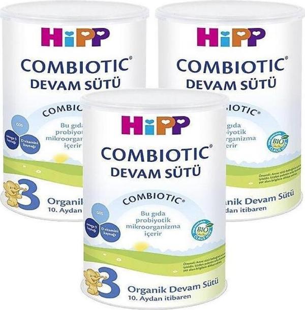 Hipp Organik Combiotic Bebek Sütü 3 Numara 350 gr 3 Adet - Image 1
