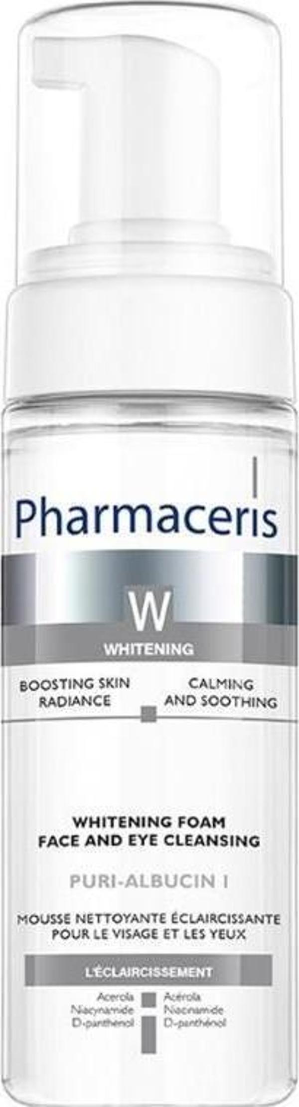 Pharmaceris W Whitening Foam Face and Eye Cleansing Foam 150 ml - Image 1