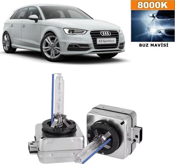 Audi A3 2012-2016 D3S / D3R 8000K Buz Mavisi HID Xenon Ampul 2 Adet - Image 1