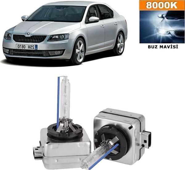 Skoda Octavia III 2013-2015 D3S / D3R 8000K Buz Mavisi HID Xenon Ampul 2 Adet - Image 1