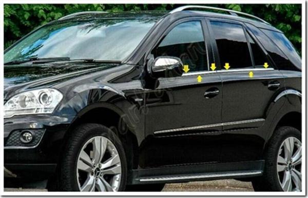 DB Chrome Mercedes ML Klasse W164 Cam Çıtası Nikelajı 2006-2011 4 Parça P.Çelik - Image 1