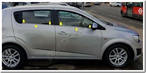 DB Chrome Chevrolet Aveo HB Cam Çıtası Nikelajı 2012 Sonrası 4 Parça P.Çelik - Image 1