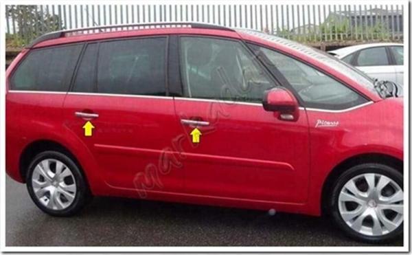 DB Chrome Citroen C4 Picasso Kapı Kolu Nikelajı 2013 Sonrası 4 Kapı P.Çelik - Image 1
