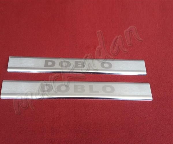 DB Chrome Fiat Doblo Krom Kapı Eşiği 2010-2023 2 Parça P.Çelik - Image 1
