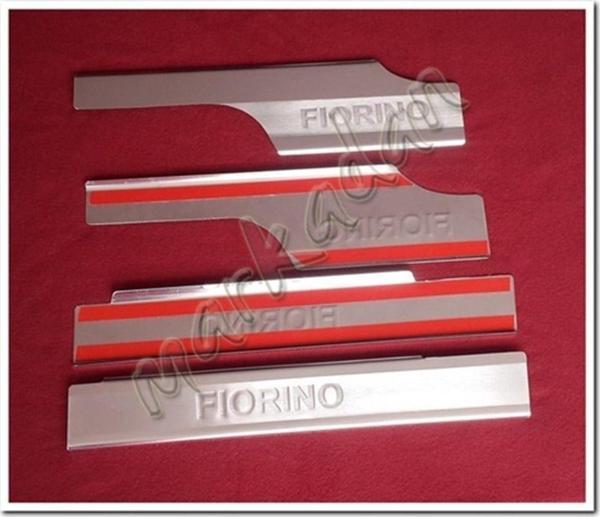 DB Chrome Fiat Fiorino Krom İç Kapı Eşiği 2008 Sonrası 4 Parça P.Çelik - Image 1