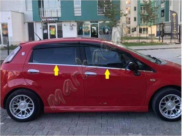 DB Chrome Fiat Grande Punto Cam Çıtası Nikelajı 2006-2017 6 Parça P.Çelik - Image 1