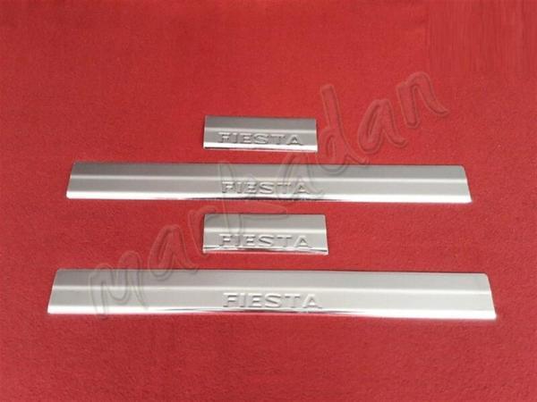 DB Chrome Ford Fiesta Krom Kapı Eşiği 2009-2017 4 Parça P.Çelik - Image 1