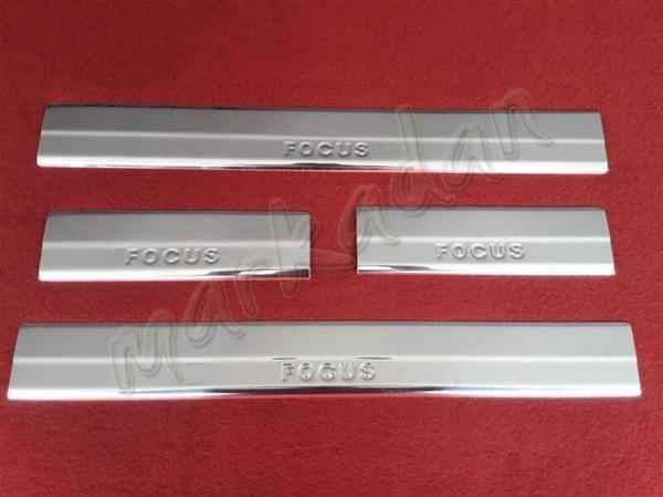 DB Chrome Ford Focus Krom Kapı Eşiği 2011-2018 4 Parça P.Çelik - Image 1