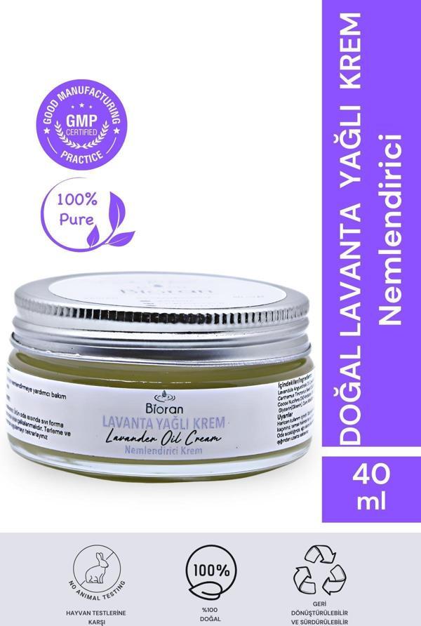 Bioran Lavanta Yağlı Yoğun Bakım Kremi 40 Ml.%100 Doğal - Image 1