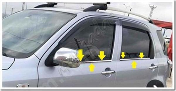 Daihatsu Terios Krom Cam Çıtası 2006-2017 4 Parça Paslanmaz Çelik - Image 1