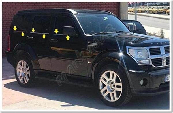 Dodge Nitro Krom Cam Çıtası 2007-2012 6 Parça Paslanmaz Çelik - Image 1