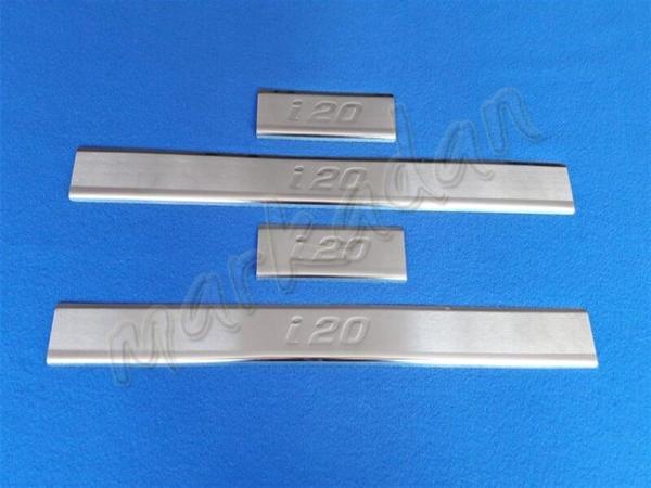 Hyundai i20 Krom Kapı Eşiği 2014-2020 4 Parça Paslanmaz Çelik - Image 1