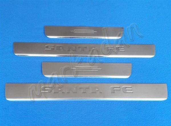 Hyundai Santa Fe Krom Kapı Eşiği 2007-2012 4 Parça Paslanmaz Çelik - Image 1