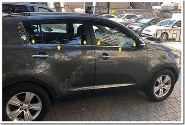 Kia Sportage Krom Cam Çıtası 2010-2015 4 Parça Paslanmaz Çelik - Image 1
