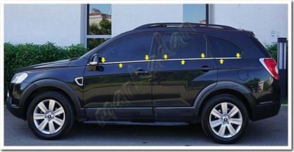Markadan Chevrolet Captiva Krom Cam Çıtası 2006-2018 6 Parça Paslanmaz Çelik - Image 1
