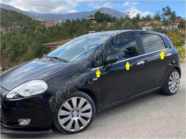 Fiat Grande Punto Krom Cam Çıtası 2006-2017 6 Parça Paslanmaz Çelik - Image 1