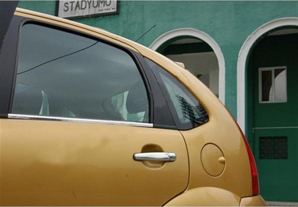Markadan Citroen C3 Krom Cam Çıtası 2002-2009 4 Parça Paslanmaz Çelik - Image 1