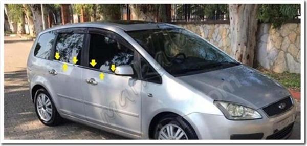 Ford C-Max Krom Cam Çıtası 2003-2010 4 Parça Paslanmaz Çelik - Image 1