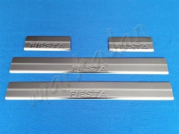 Ford Fiesta Krom Kapı Eşiği 2009-2017 4 Parça Paslanmaz Çelik - Image 1