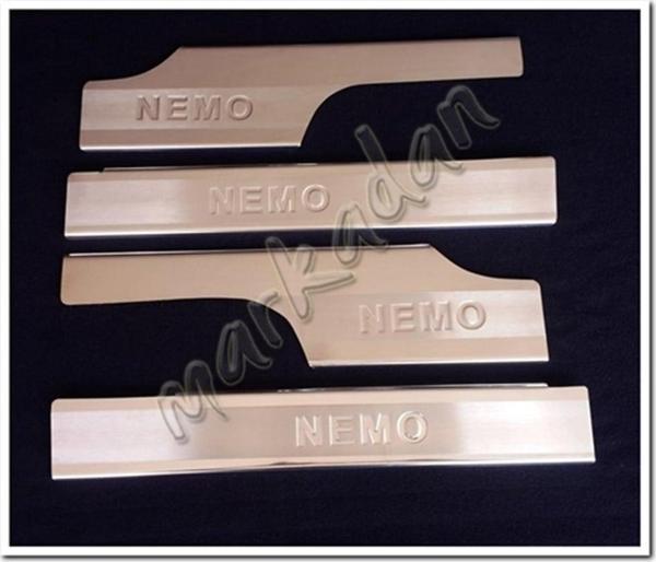 Markadan Citroen Nemo Krom İç Kapı Eşiği 2008 Sonrası 4 Parça Paslanmaz Çelik - Image 1