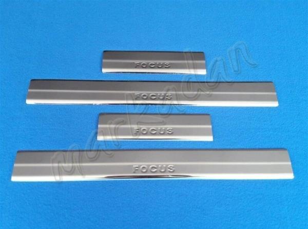 Ford Focus Krom Kapı Eşiği 2011-2018 4 Parça Paslanmaz Çelik - Image 1