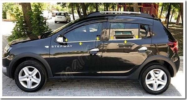 Markadan Dacia Sandero Krom Cam Çıtası 2012-2020 4 Parça Paslanmaz Çelik - Image 1