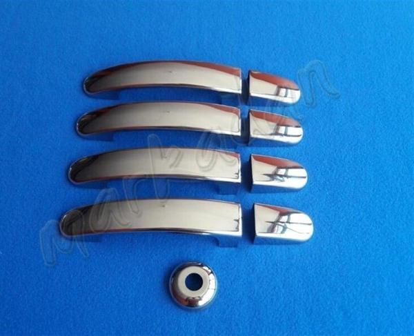 Ford Tourneo Custom Krom Kapı Kolu 2012 Sonrası 4 Kapı 9 Parça Paslanmaz Çelik - Image 1