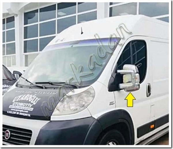 Markadan Fiat Ducato Krom Ayna Kapağı 2006 Sonrası 2 Parça Abs Krom - Image 1