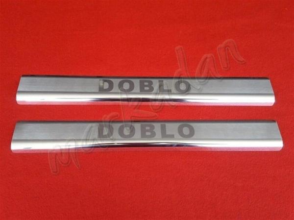Markadan Fiat Doblo Krom Kapı Eşiği 2000-2012 2 Parça Paslanmaz Çelik - Image 1
