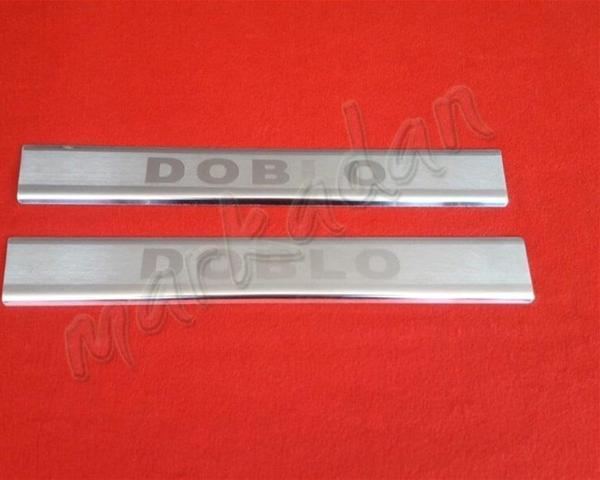 Markadan Fiat Doblo Krom Kapı Eşiği 2010-2023 2 Parça Paslanmaz Çelik - Image 1