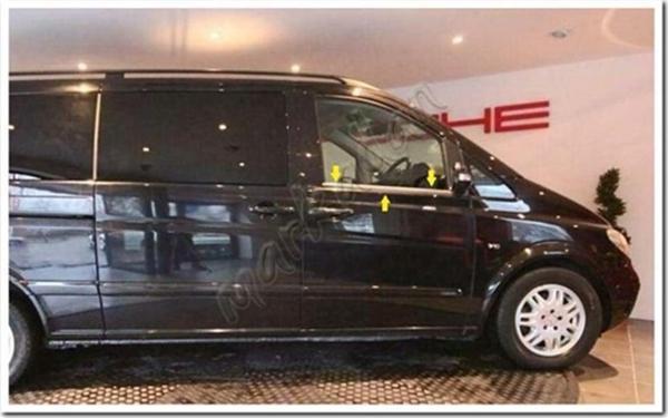 Markadan Mercedes Viano Krom Cam Çıtası 2004-2014 2 Parça Paslanmaz Çelik - Image 1